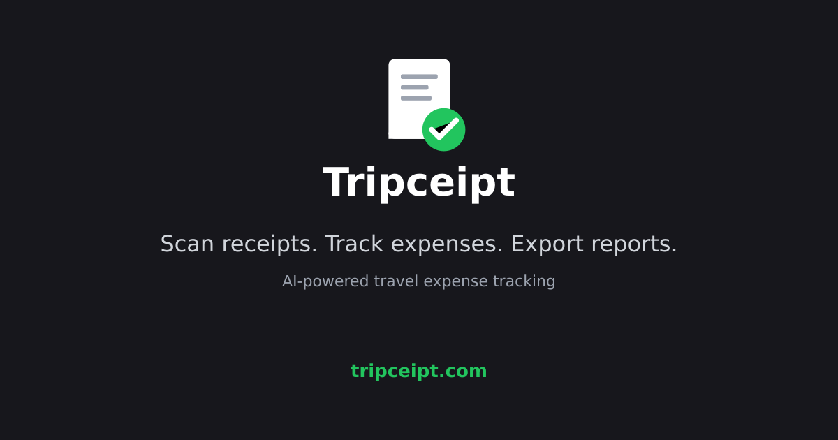 Tripceipt — AI Receipt Scanner & Travel Expense Tracker